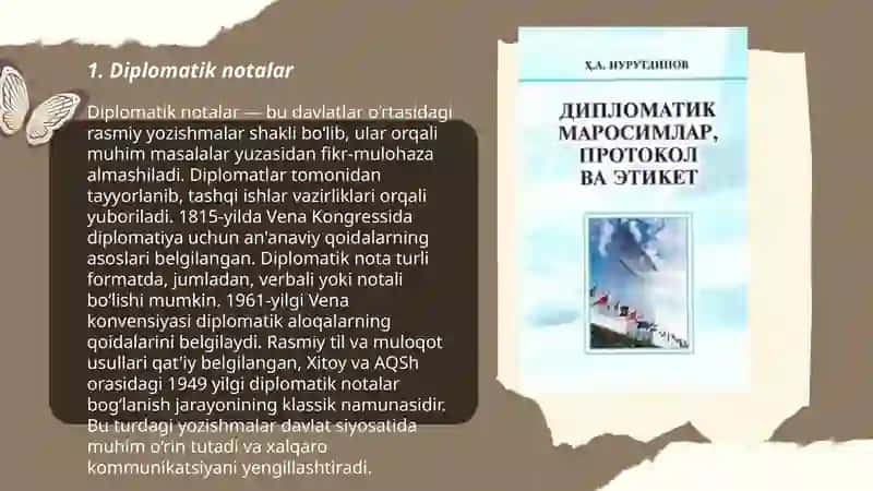Diplomatik yozishmalar 3