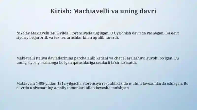 Machiavellining Xukmdorasi Buyicha Taqdimot 3