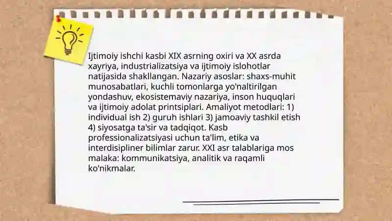 Ijtimoiy ishchi kasbi va zamonaviy talablari 3