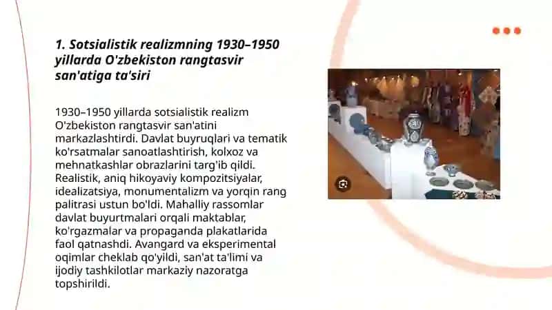 1930-1950 yillarda O'zbekiston rangtasvir san'ati 3