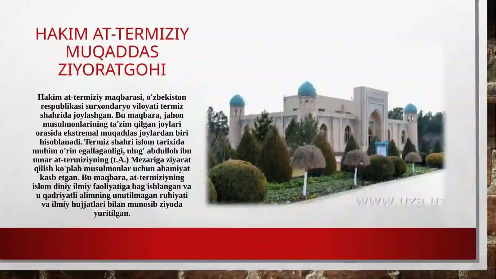 O'zbekistondagi muqaddas ziyoratgohlar:Hakim at-Termiziy majmuasi 3