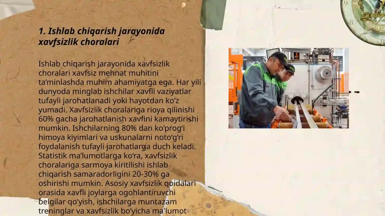 Ishlab chiqarishda havfsizlik texnikasi 3
