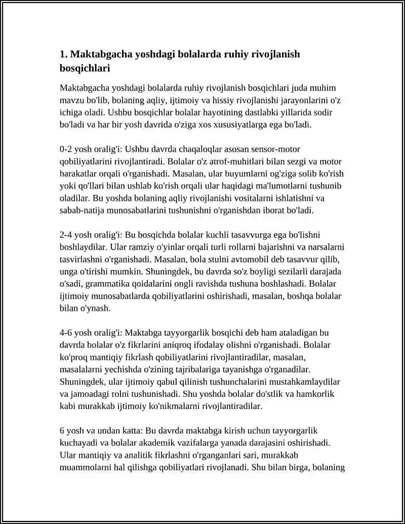 MAKTABGACHA YOSH DAVRIDA PSIXIK RIVOJLANISH 3