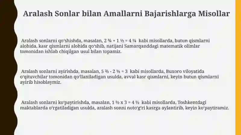 Aralash kasrlar 3