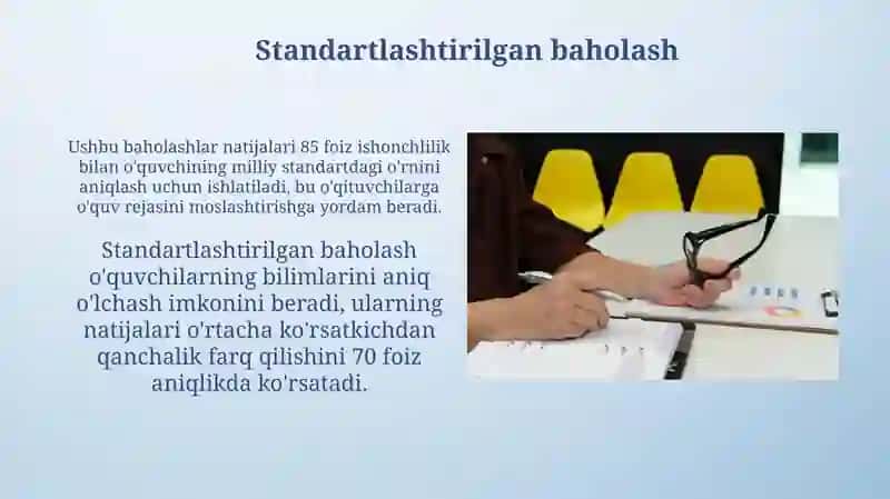 Me'yoriy normaga asoslangan baholashning afzalliklari 3