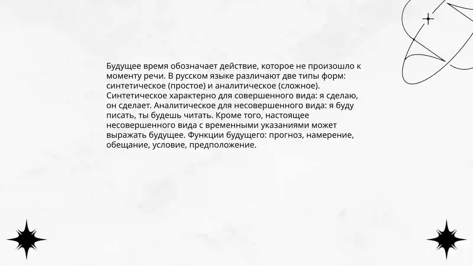 Будущее время. Типы форм и их значение 3