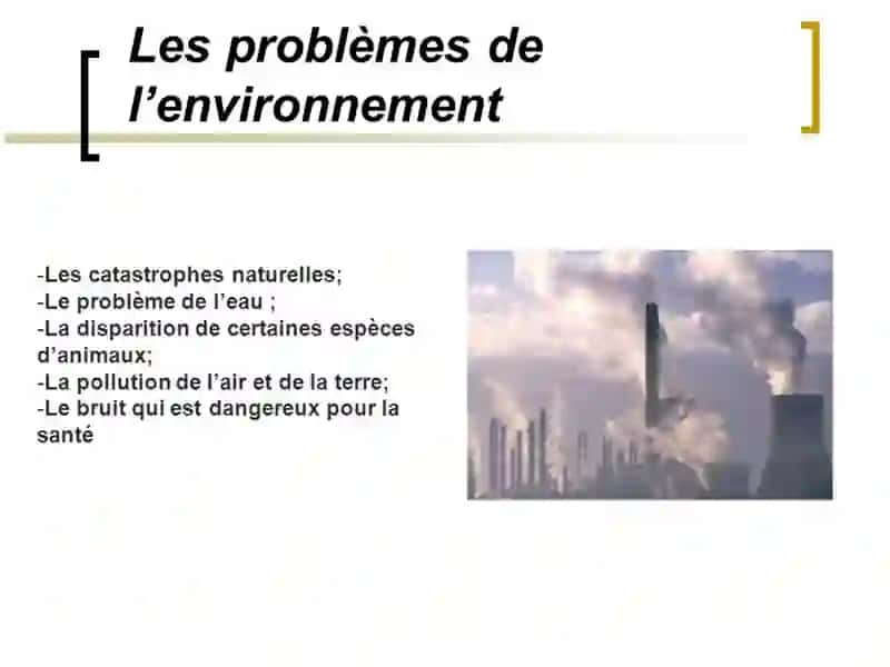 Les problèmes de l'environnement 3