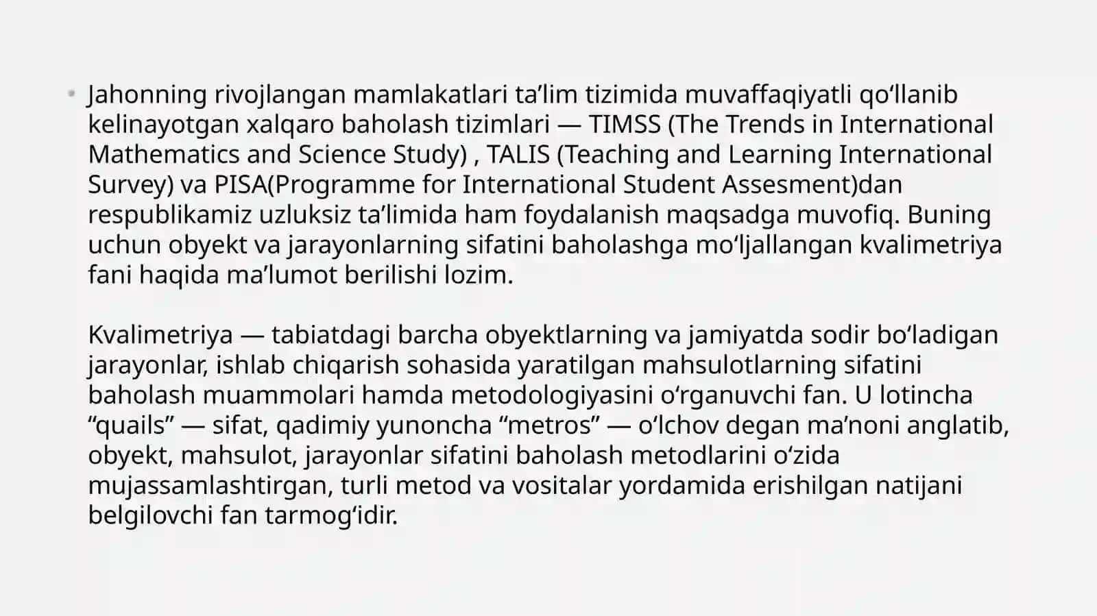 Pedagogik kvalimetriya tushunchasi, mohiyati 3