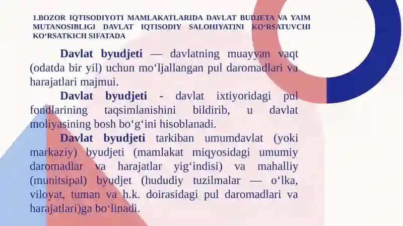 Davlat budjeti - davlat moliya fondi 3