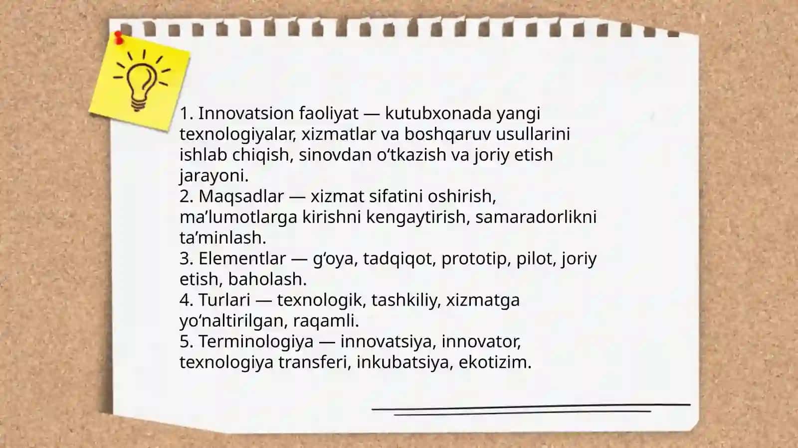 Kutubxonalarda innovatsion faoliyat tushunchasi va mohiyatini yoritish 3