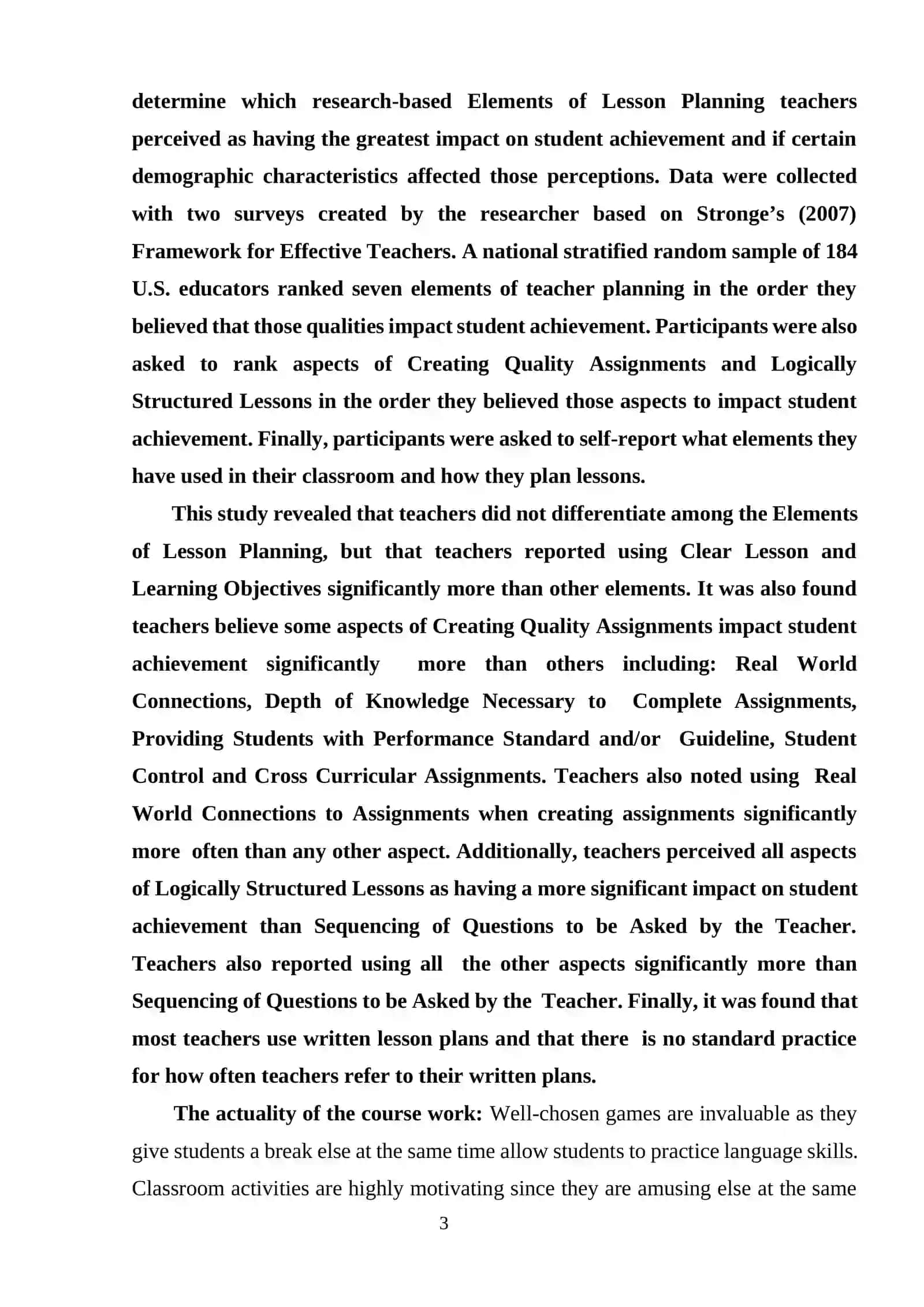 English Faculty II Course Work 3