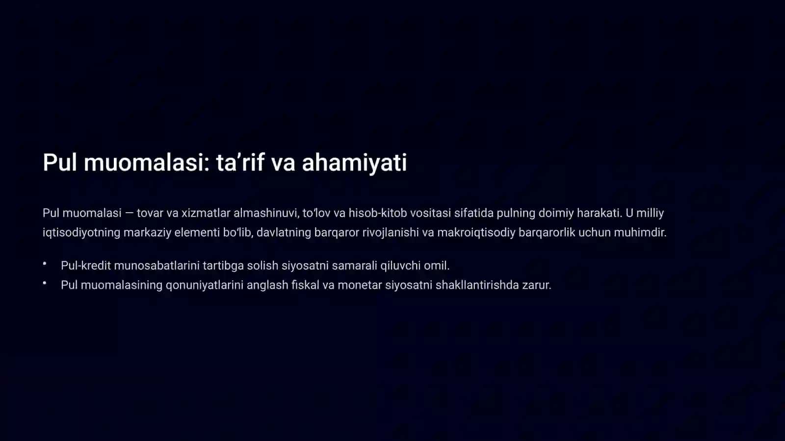 Pul tizimi 3