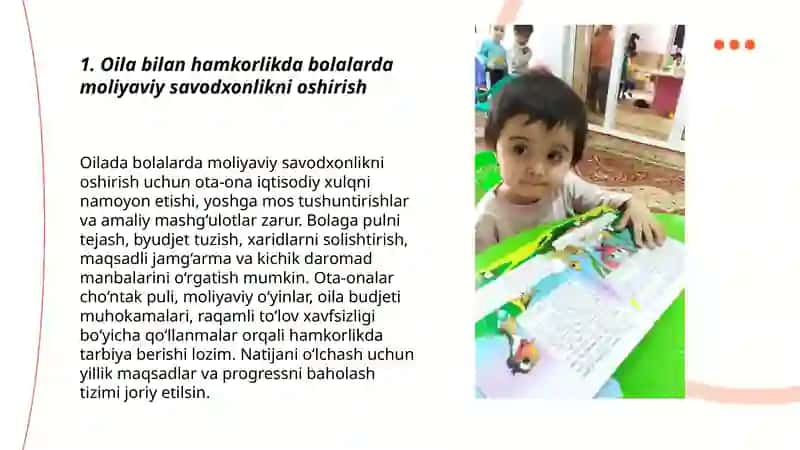 Oila bilan hamkorlikda iqtisodiy tarbiyani rivojlantirish 3