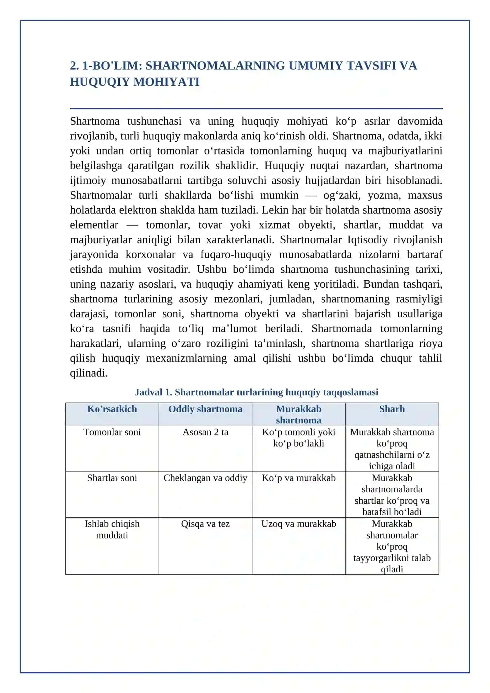 Shartnomalarning turlari: oddiy va murakkab shartnomalar xususiyatlari 3