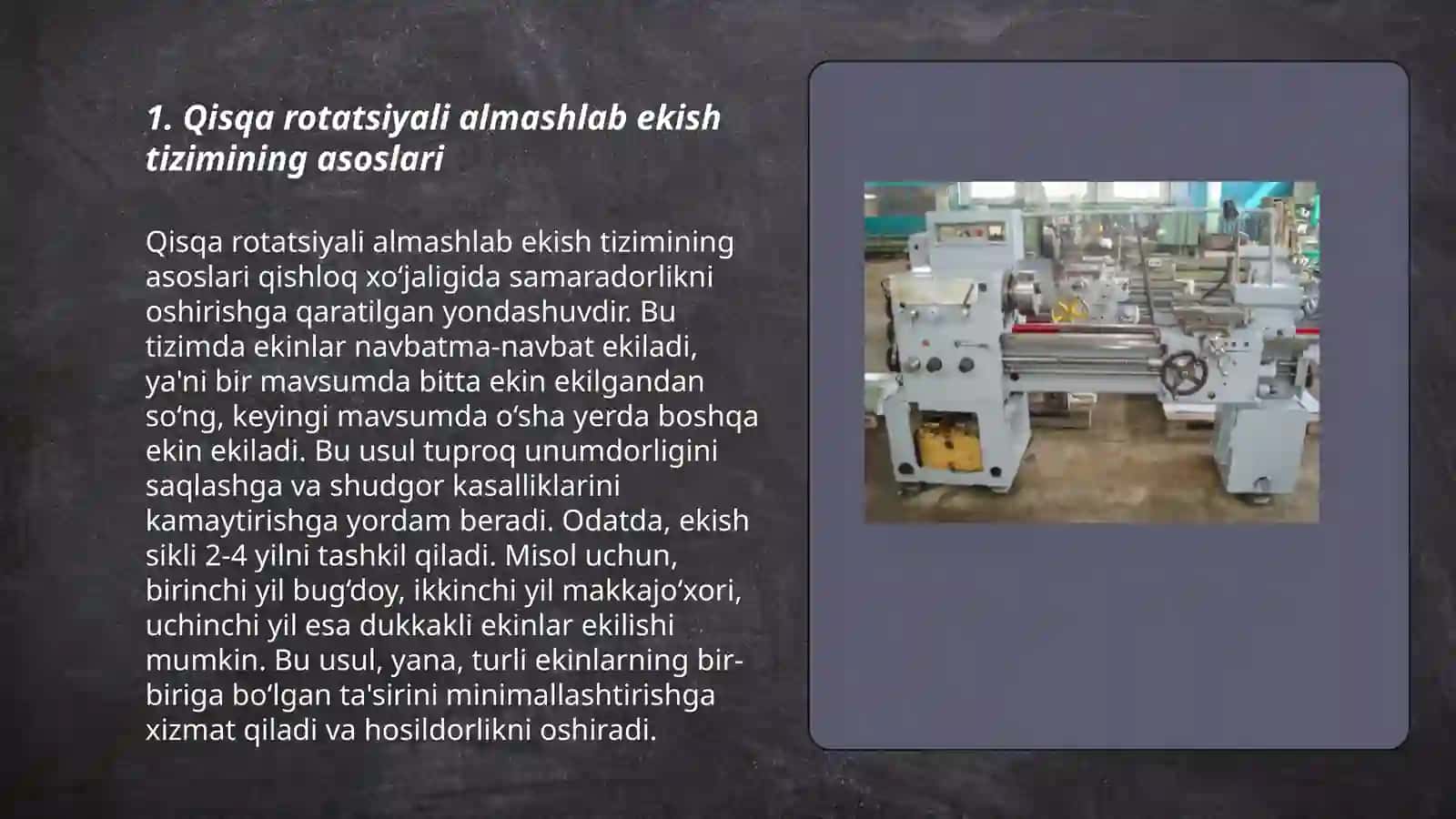 Qisqa rotatsiyali almashlab ekish tizimi 3