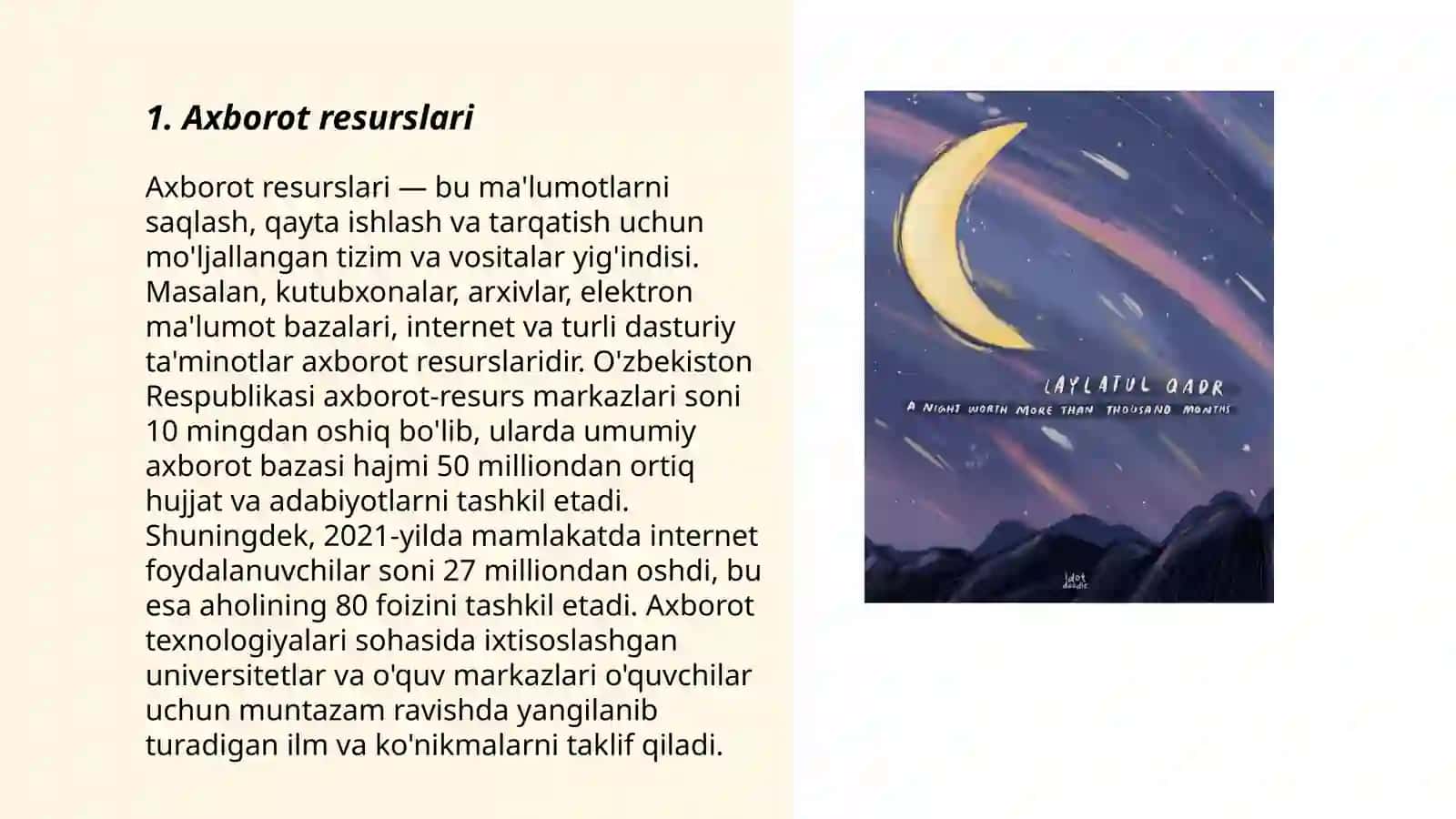 Axborotlarni qidirishning asosiy mezonlari 3