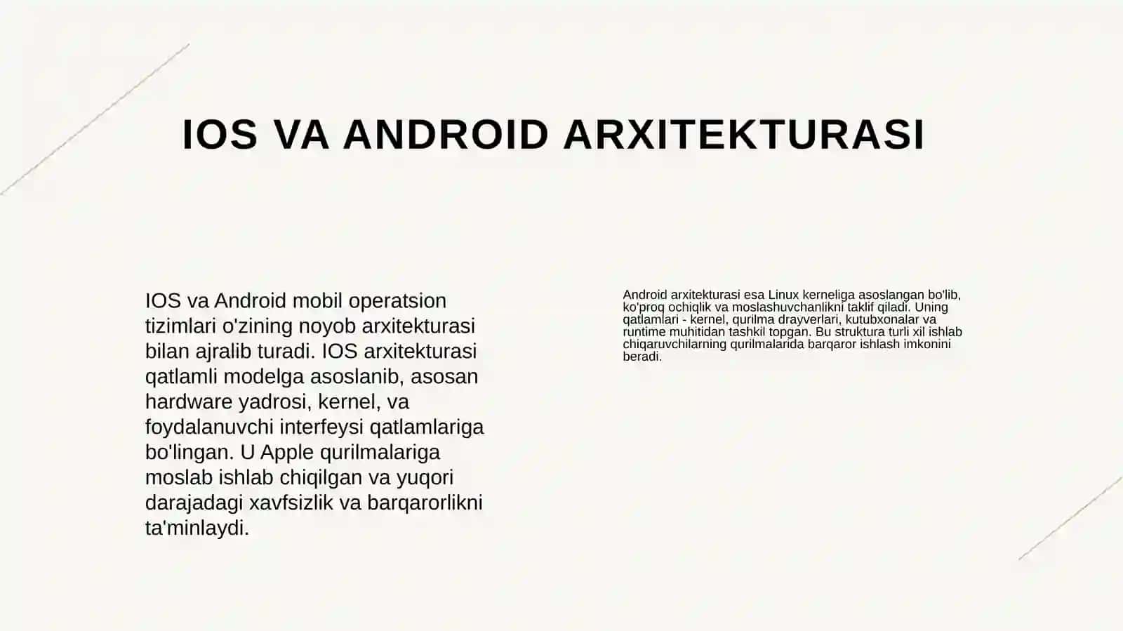 IOS VA ANDROIN SISTEMALAR VA AVZALLIKLARI 3