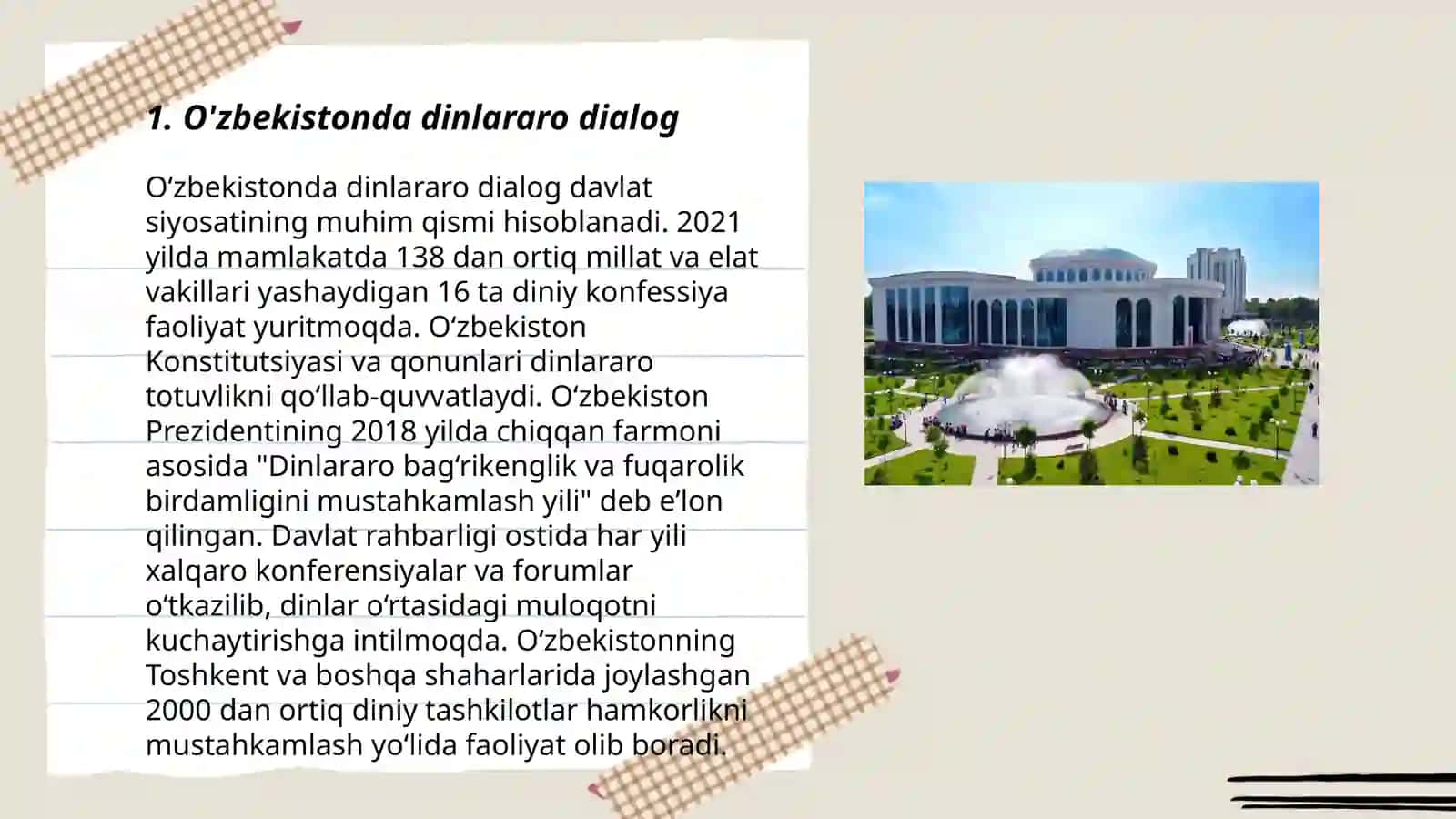 O'zbekistonda konfessiyalararo munosabatlar 3