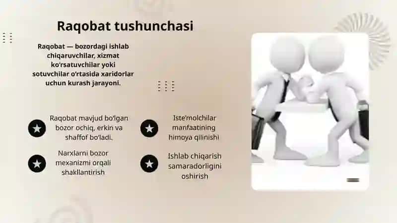 IQTISOD NAZARIYASI FANIDAN TAQDIMOT RAQOBAT VA MANAPOLIYA 3