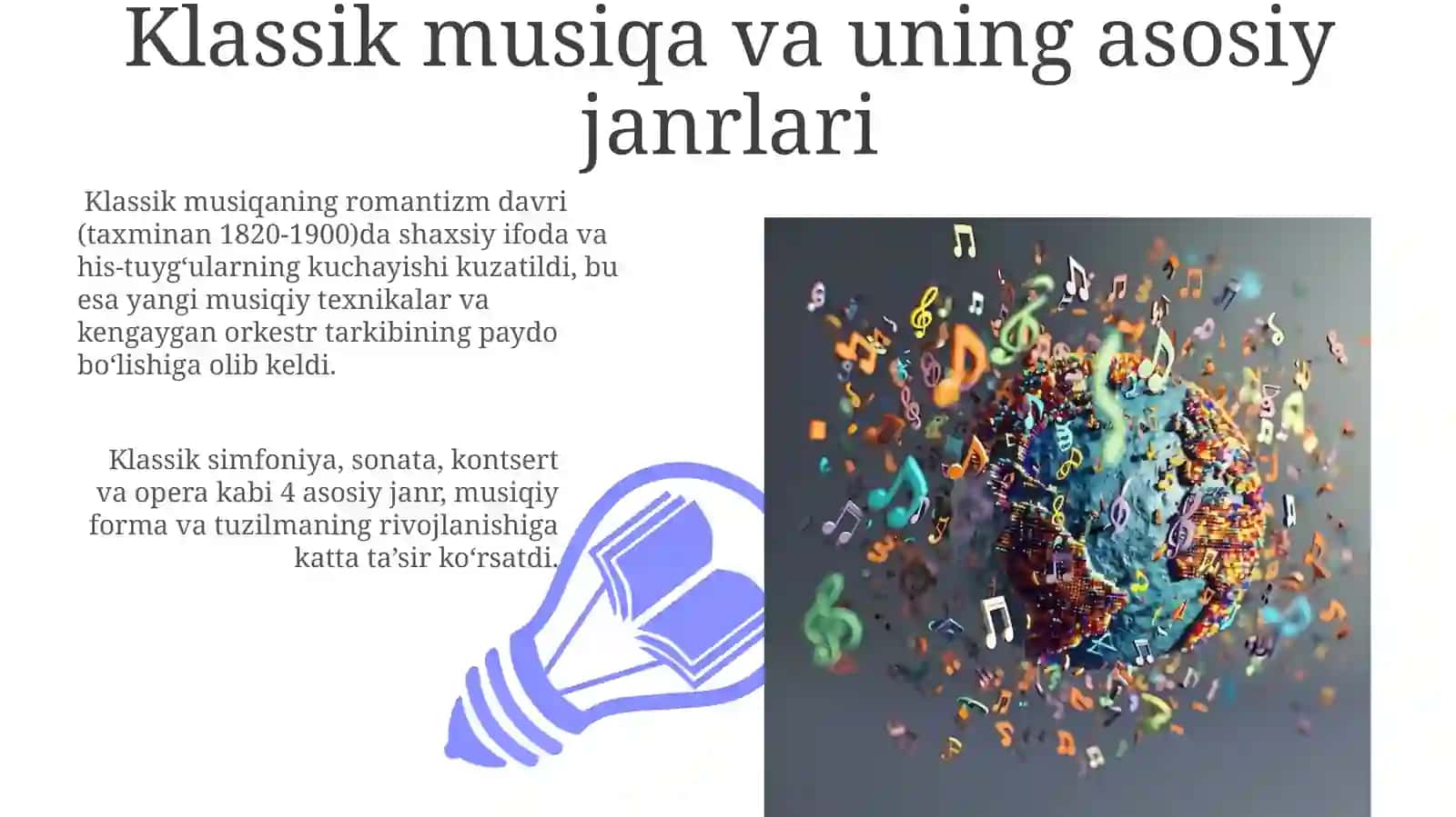Musiqa janrlarining asrlar davomida rivojlanishi va turli xil janrlarga asos solish sabablari 3
