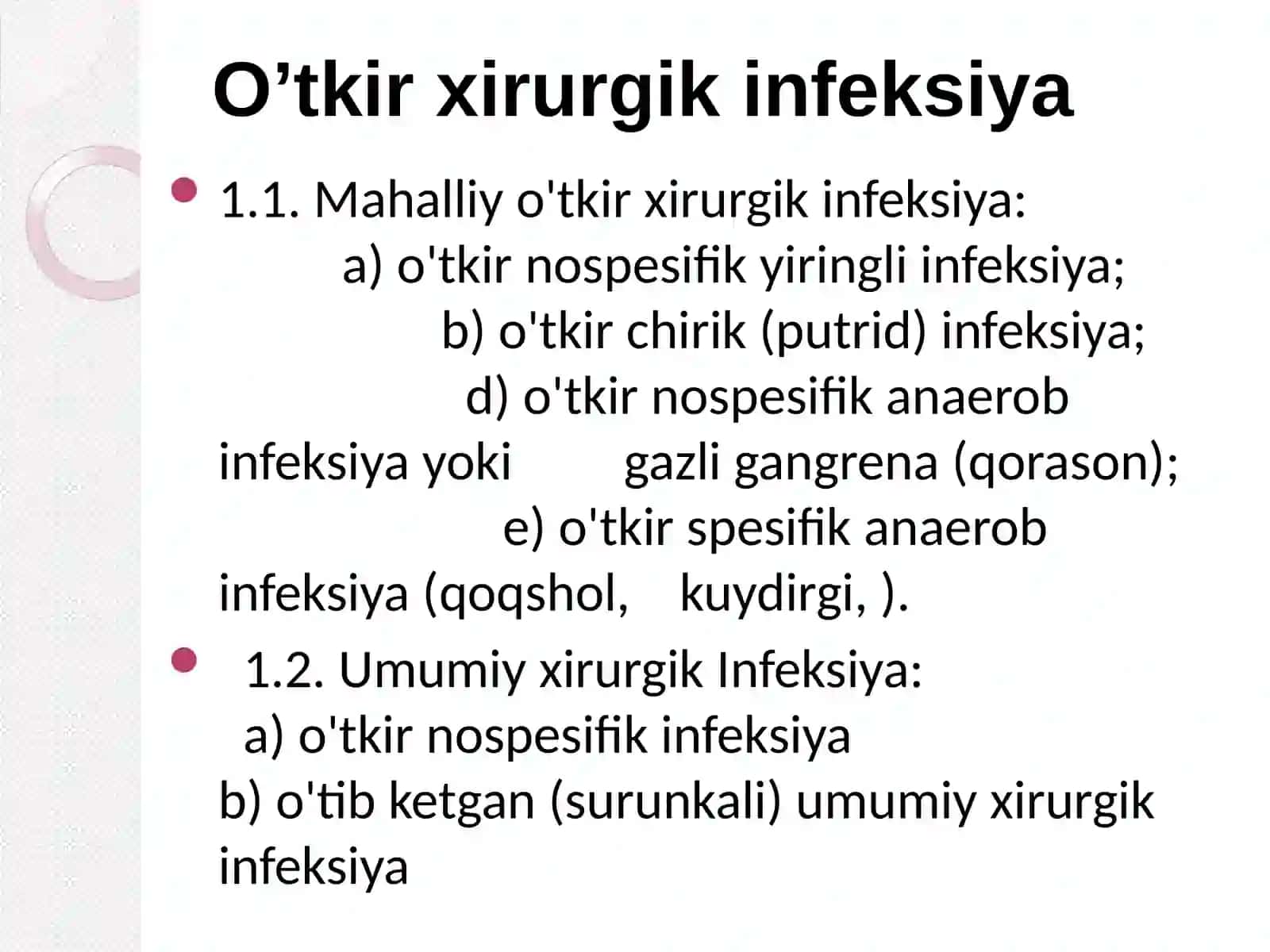 O'tkir anaerob xirurgik infeksiya 3