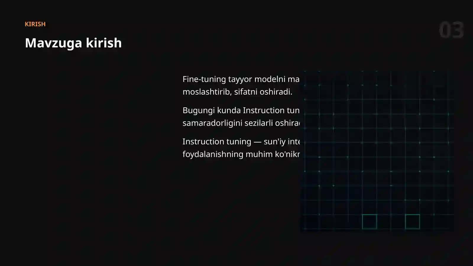 MODELLARNI SOZLASH (FINE-TUNING) 3