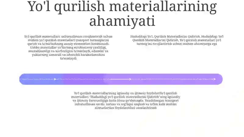 Hududdagi Yo'L Qurilish Materiallarini Qidirish 3