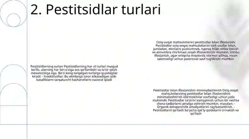 Oziq-Ovqat Mahsulotlarining Pestitsidlar Bilan Ifloslanishi 3