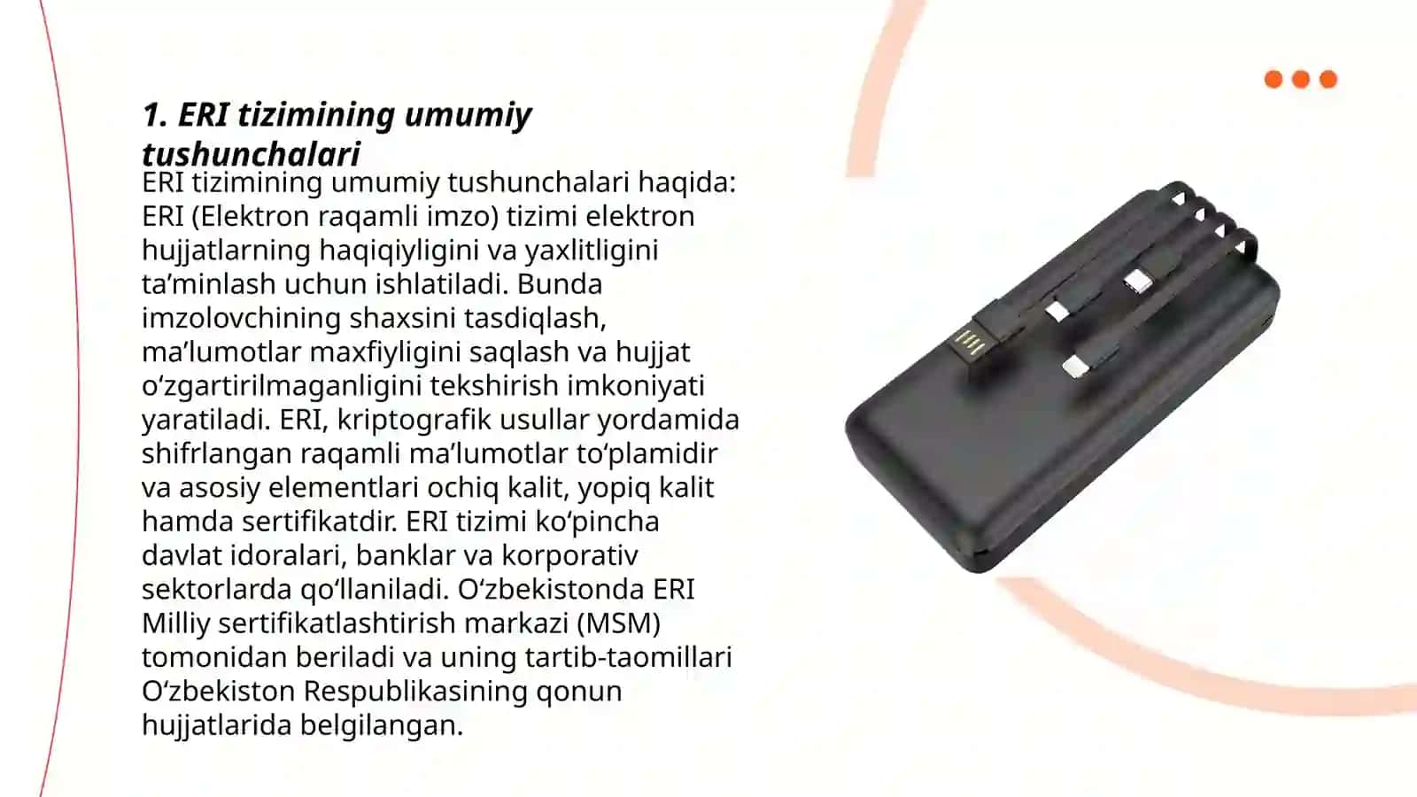 ERI va uni Respublikamizda tadbiq qilish xolati 3