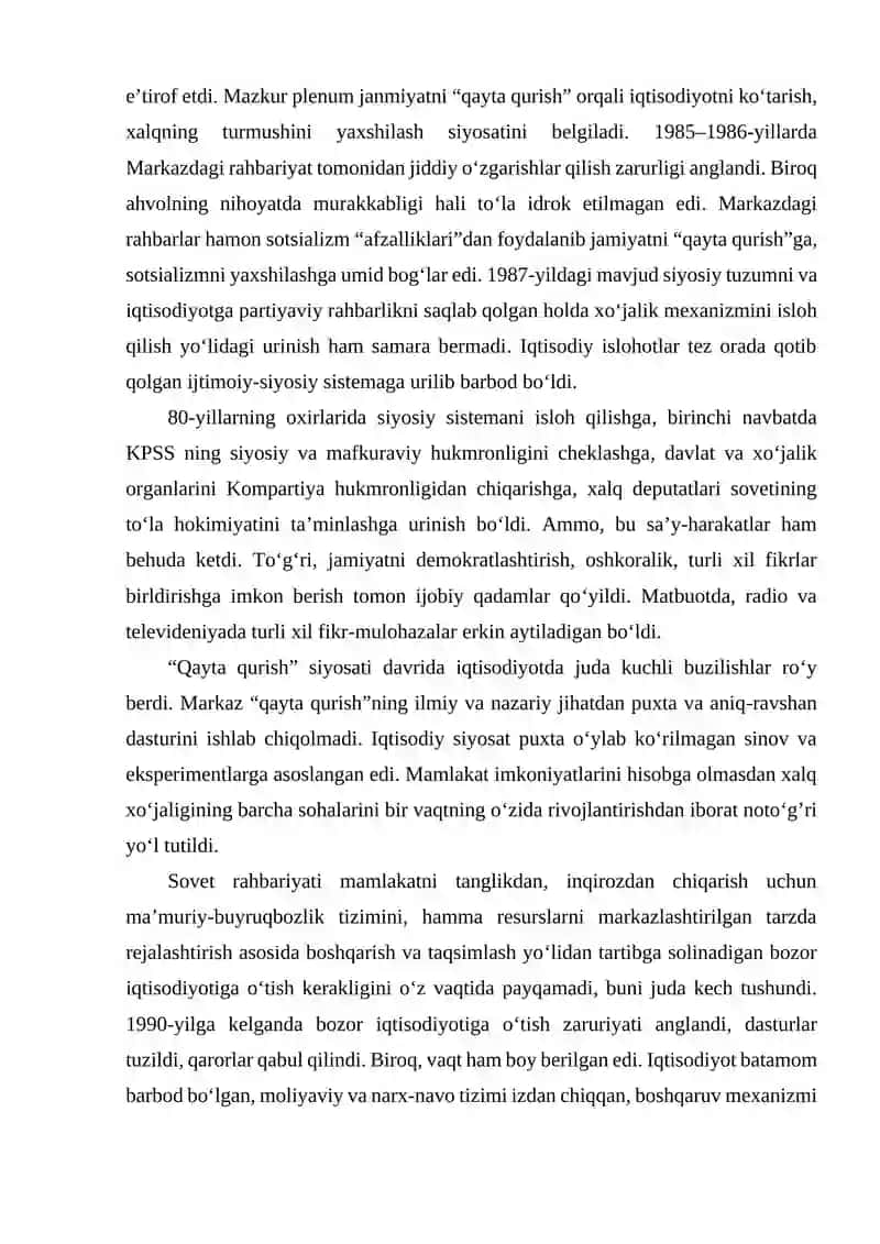 Markazning O`zbekistonga amalga oshirgan qatag`on siyosat 3