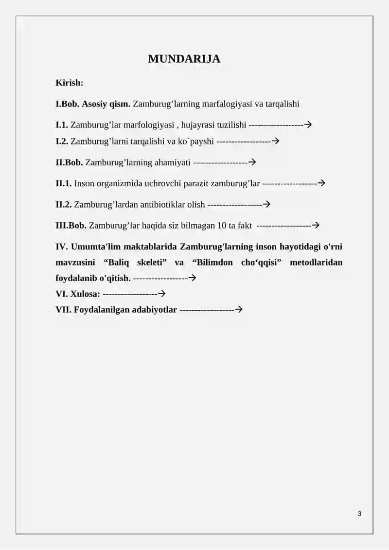 Zamburug'larning inson hayotidagi o'rni 3