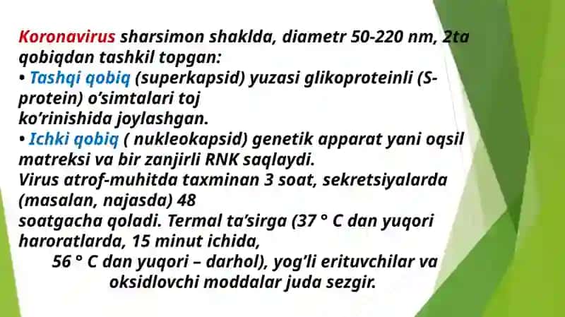 Koronavirus etiologiyasi, tasnifi, klinikasi va davolash 3