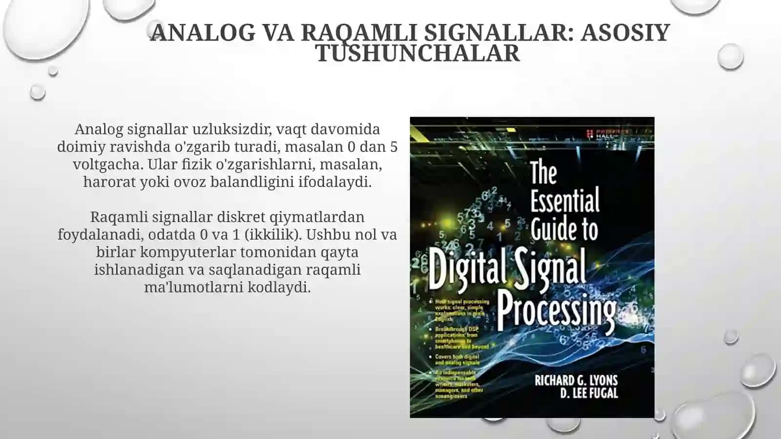 Analog va raqamli signallar: asosiy tushunchalar va xususiyatlar 3