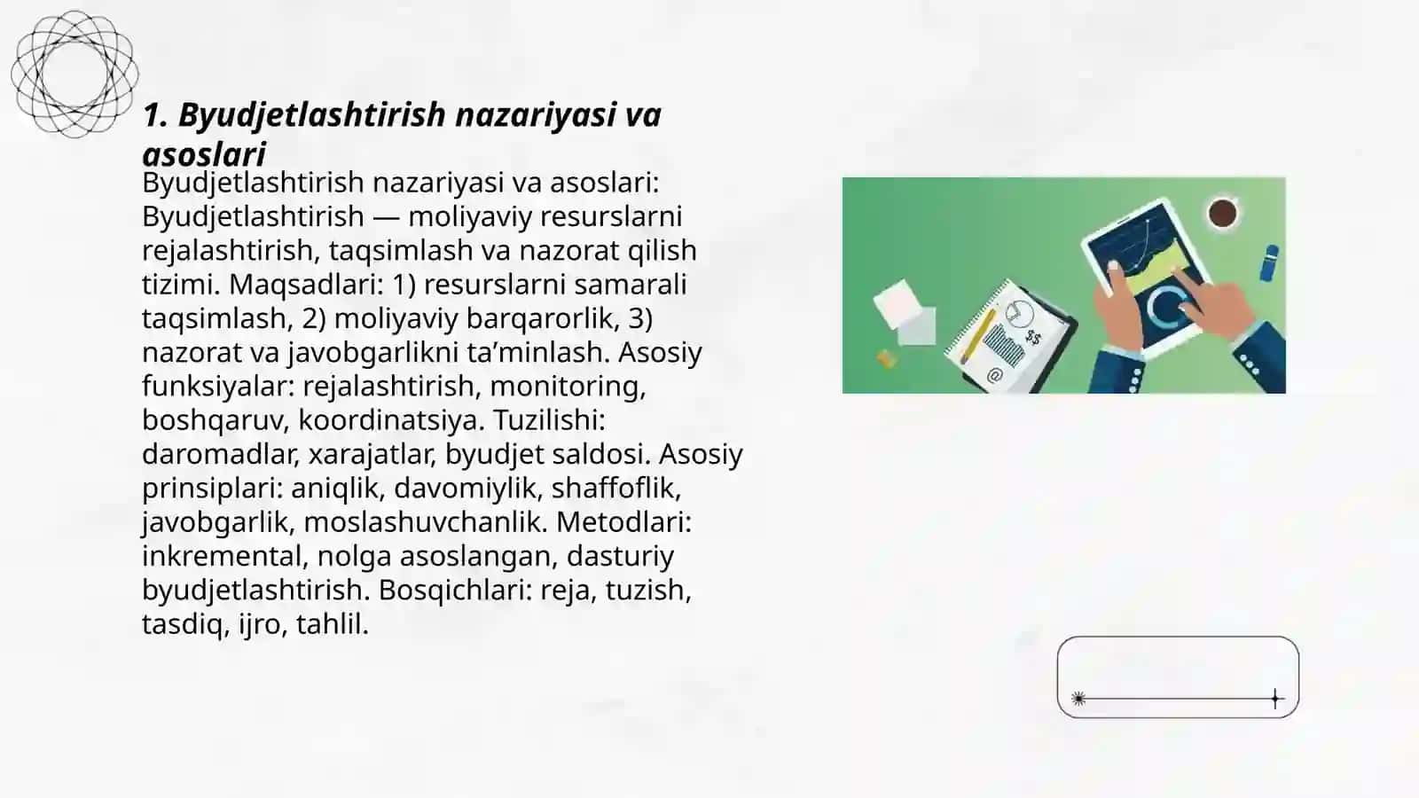 Byudjetlashtirish nazariyasi va asoslari 3