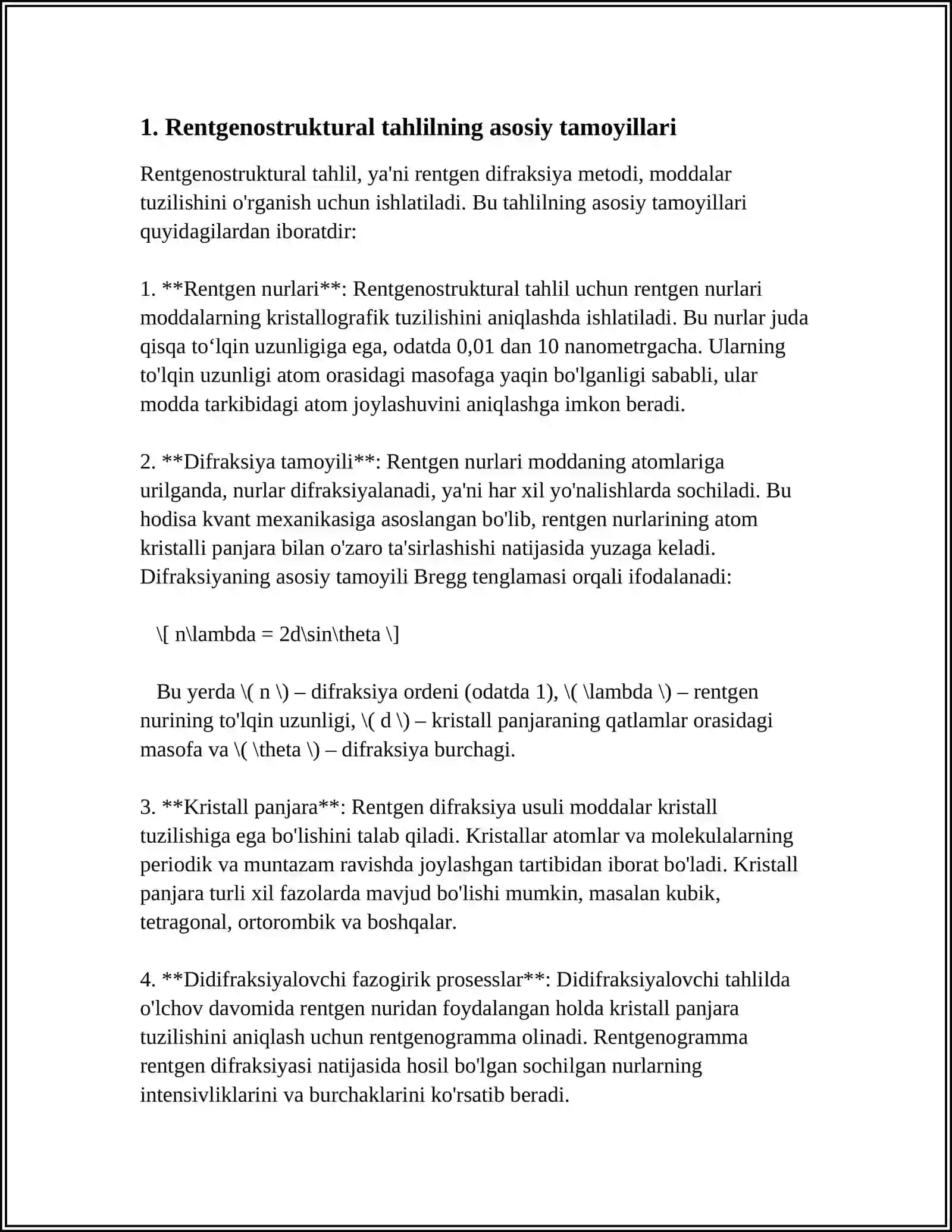 DORI VOSITALARINING RENTGENOSTRUKTURAL TAHLILI 3