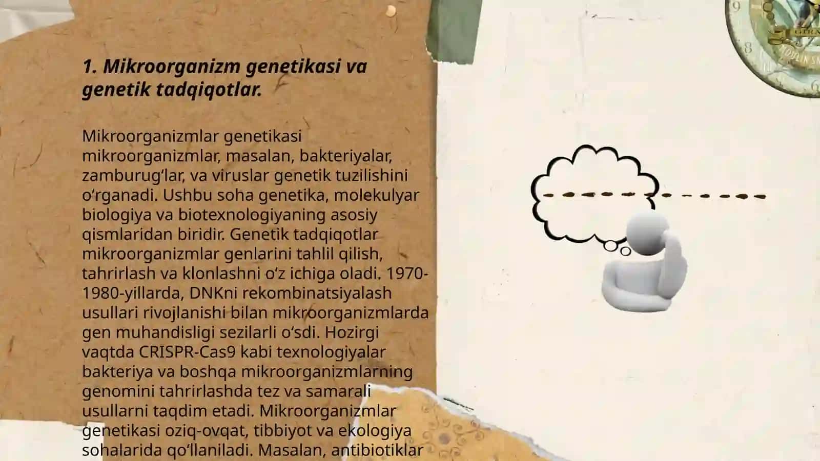 Mikroorganizmlarning genetikasi va oʻzgaruvchanligi 3