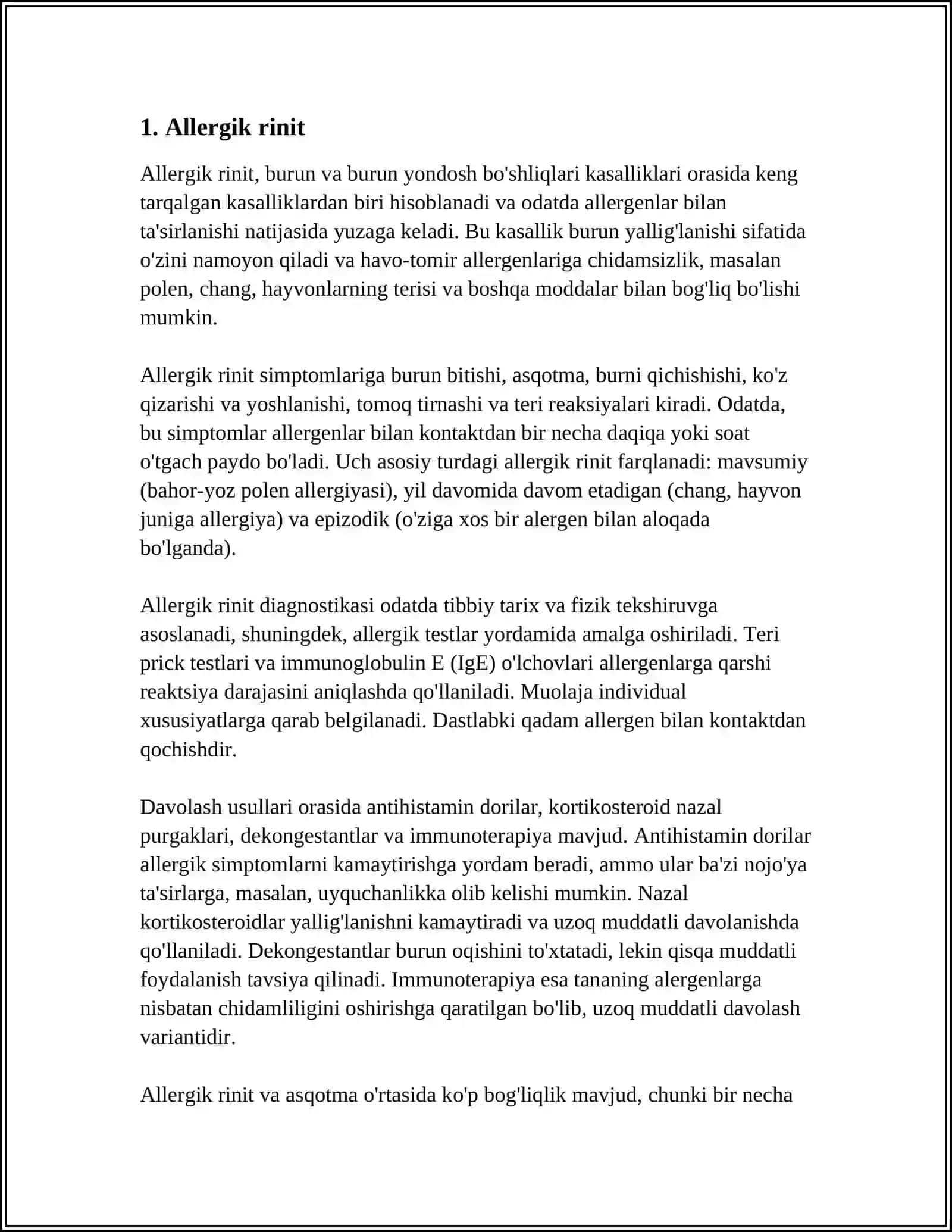 BURUN VA BURUN YONDOSH BO'SHLIQLARI KASALIKLARI 3