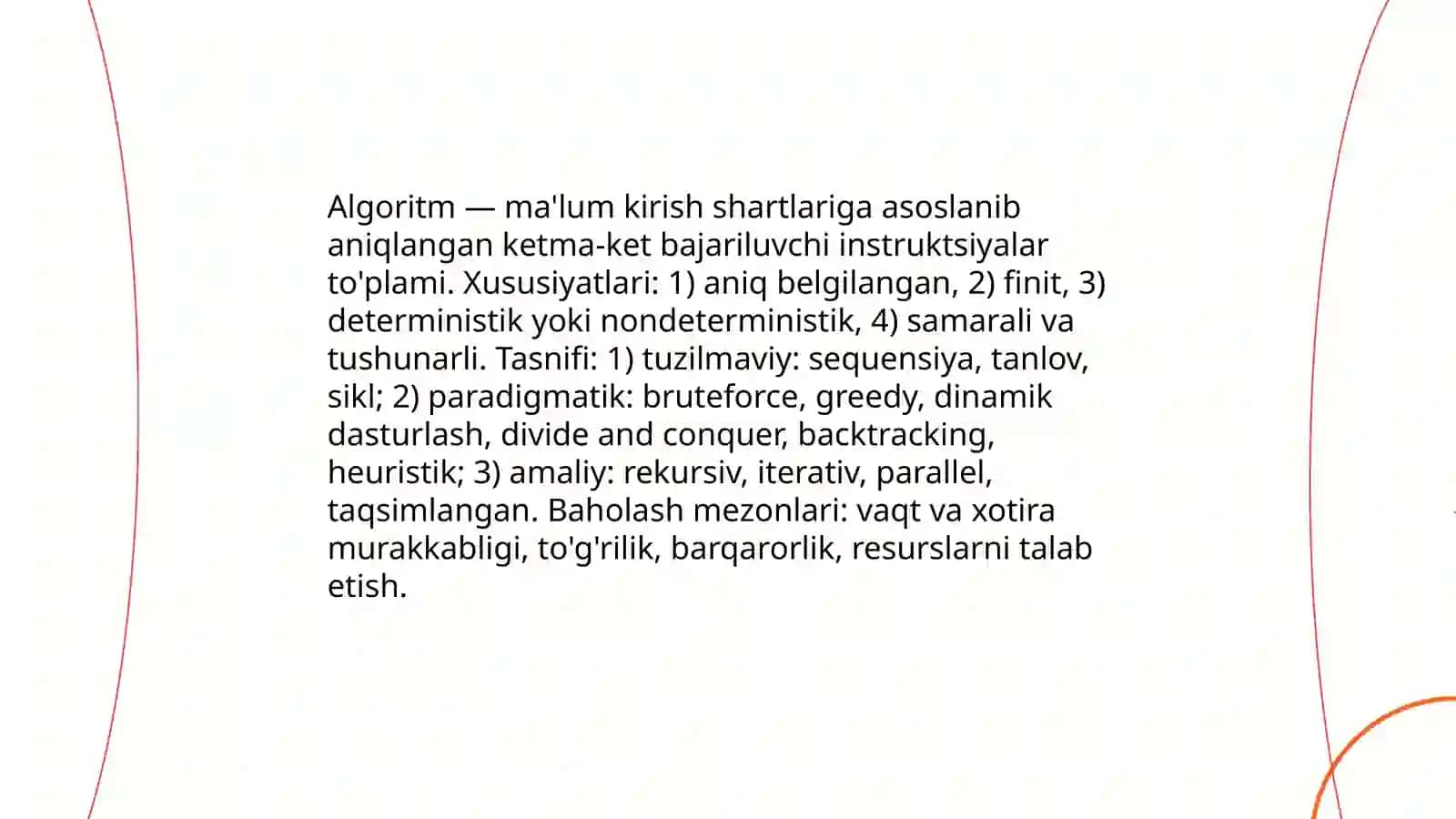 Algoritmlar va ularning tasnifi 3