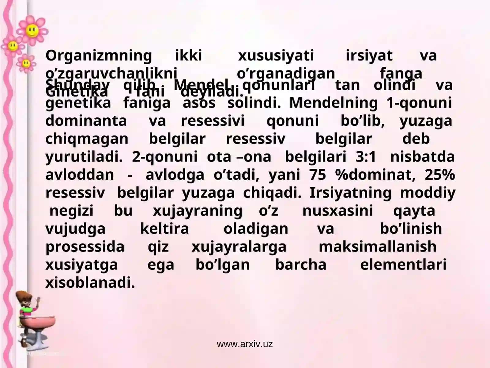 Irsiyat va muhit 3