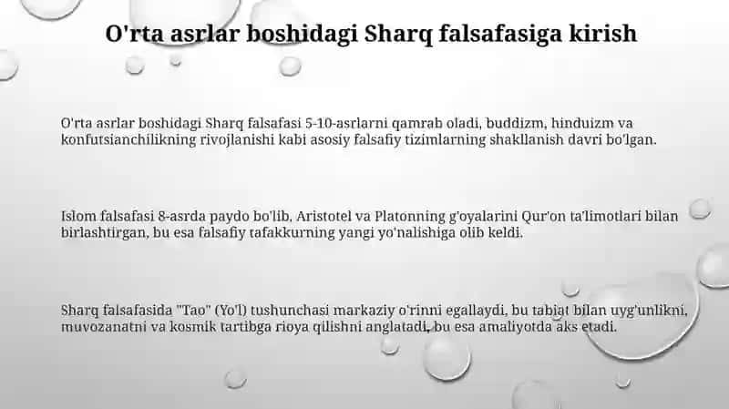 O'rta asrlar boshidagi Sharq falsafasi va uning asosiy maktablari 3