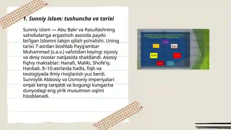 Islom dini, uning asosiy oqimlari va yonalishlari 3