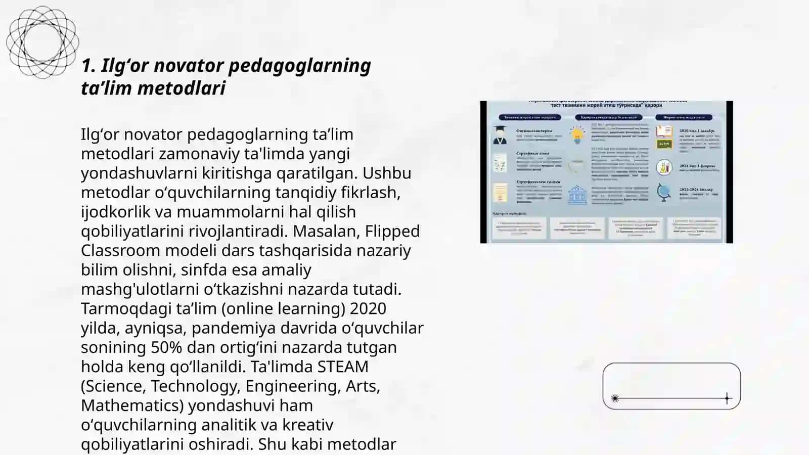 Ilgʻor novator pedagoglarning taʼlim metodlari 3