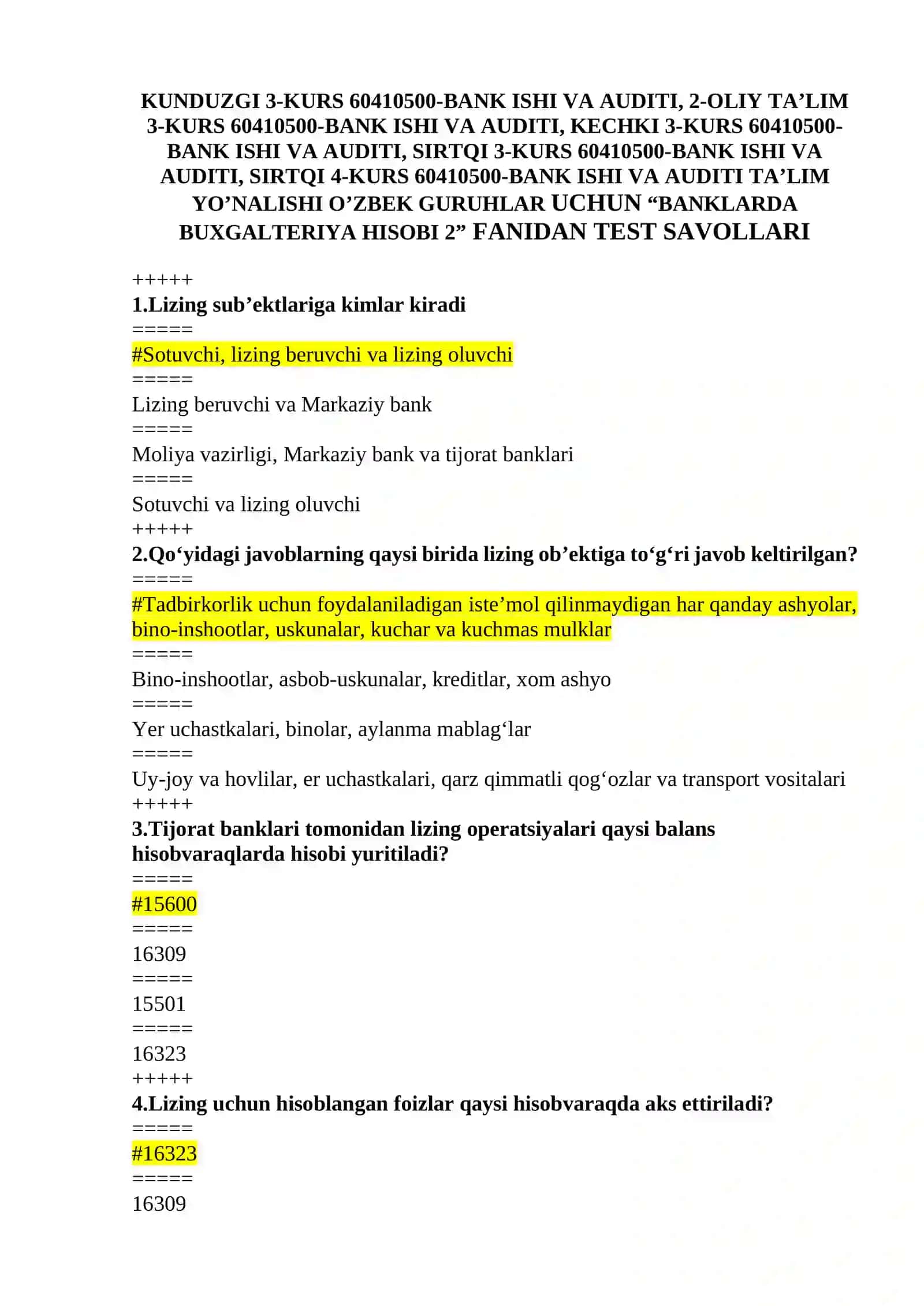 Banklarda buxgalteriya hisobi Yakuniy 2026 yil 3