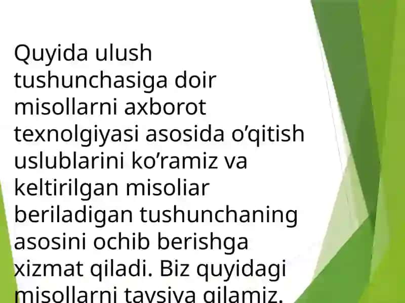 Ulushga ko’ra butunni, butunga ko’ra ulushni topishda axborot texnologiyalardan foydalanish 3