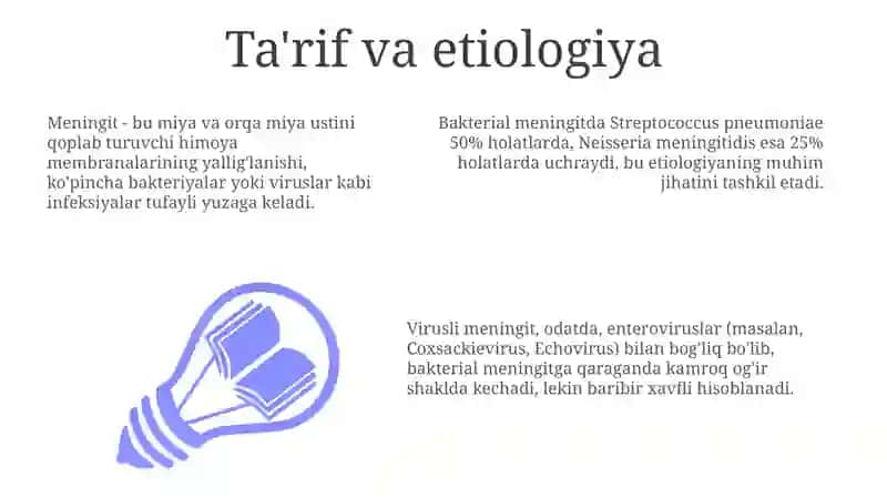 Bolalik meningiti: Ta'rif, sabablari va tarqalishi 3