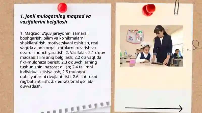 Jonli muloqotni tashkil etish 3