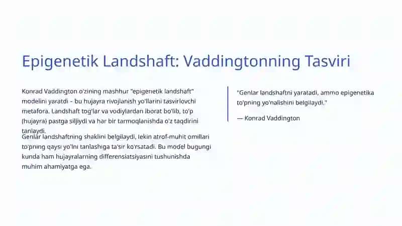 Epigenetika: Genomdan Atrof-muhitgacha Bo'lgan Sirli Bog'lanish 3