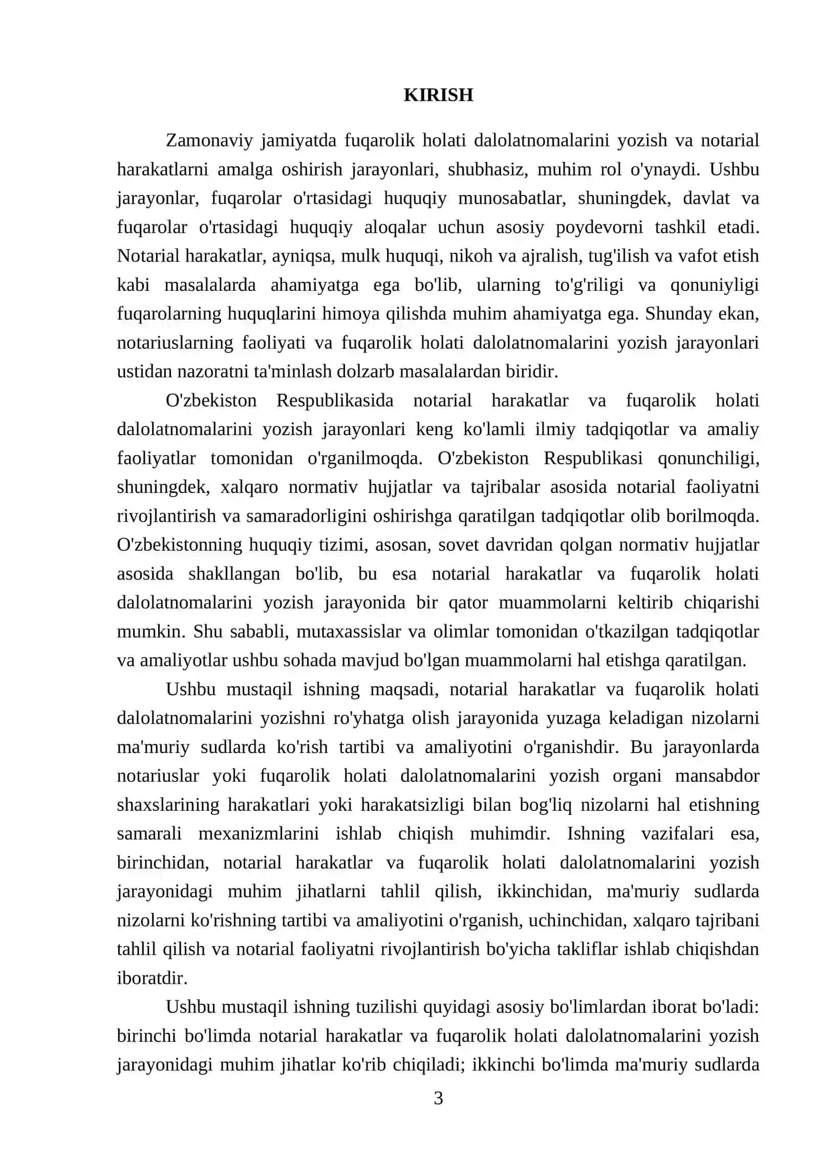 Notarial harakatni amalga oshirish, fuqarolik holati dalolatnomalarini yozish 3