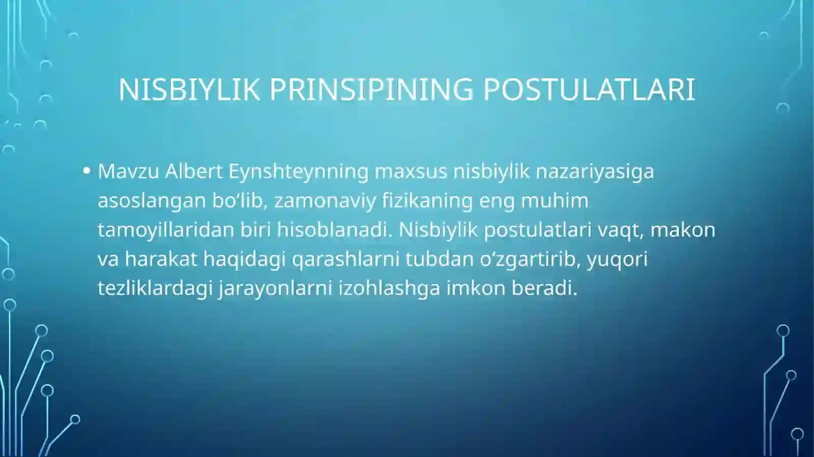 Albert Eynshteynning maxsus nisbiylik nazariyasi 3