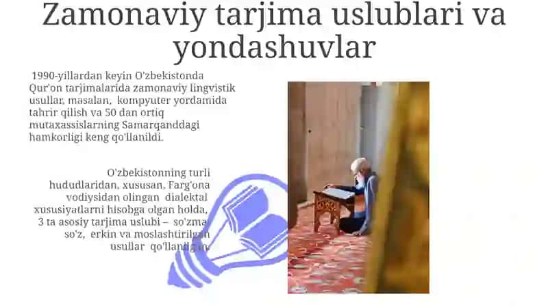 Mustaqillik yillarida Qurʼonning oʻzbek tiliga tarjima qilinishi va tavsiflari 3